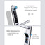 Digital door lock with fingerprint recognition and mechanical key features on a gray background