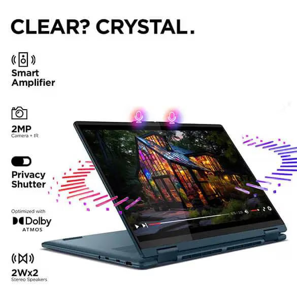 Lenovo Yoga 7 2-in-1 Gen 9 - 14.0" WUXGA Touch / Ultra 5 125H / 16GB / 512GB (NVMe M.2 SSD) / Win 11 Home / Arb/Eng / 2YW / Lenovo Yoga 14-inch Sleeve / Lenovo Digital Pen / Storm Grey - Laptop