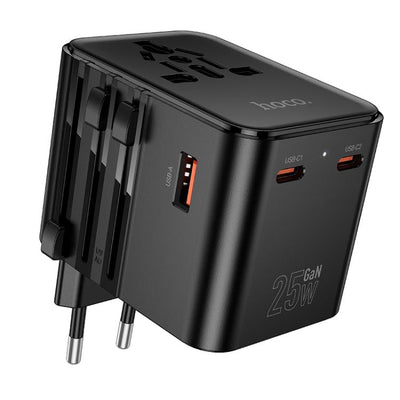 HOCO AC31 25W PD Fast Charger 3 Port USB - C + USB Wall Adapter - Saif Al Najmi KwChargersHocoSaif Al Najmi KwHOCO AC31 25W PD Fast Charger 3 Port USB - C + USB Wall Adapter