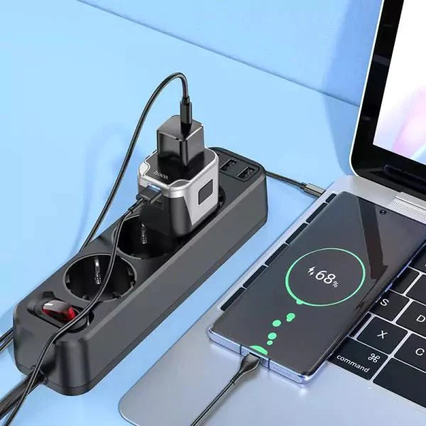 Hoco AC5 Level dual port universal conversion charger - Black - Saif Al Najmi KwChargersHocoSaif Al Najmi KwHOCO AC5131833AC5 Level dual port universal conversion charger - Black - Saif Al Najmi Kw