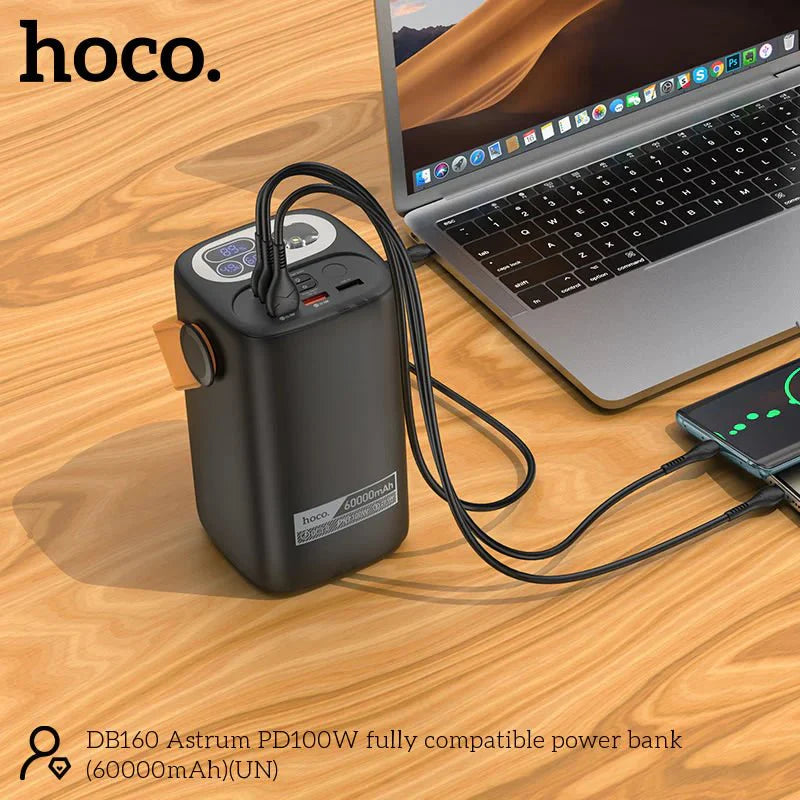 HOCO DB160 Astrum 60000mAh Power Bank PD100W Black - Saif Al Najmi KwPower BanksHocoSaif Al Najmi KwHOCO DB160 Astrum 60000mAh Power Bank PD100W Black