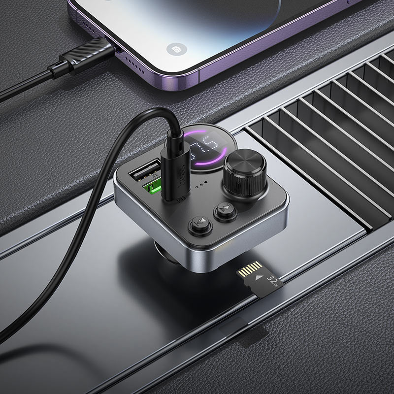 Hoco E86 Alegria Car Charger PD30W QC3.0 Wireless FM Transmitter - Saif Al Najmi KwCar ChargersHocoSaif Al Najmi KwHoco E86 Alegria Car Charger PD30W QC3.0 Wireless FM Transmitter
