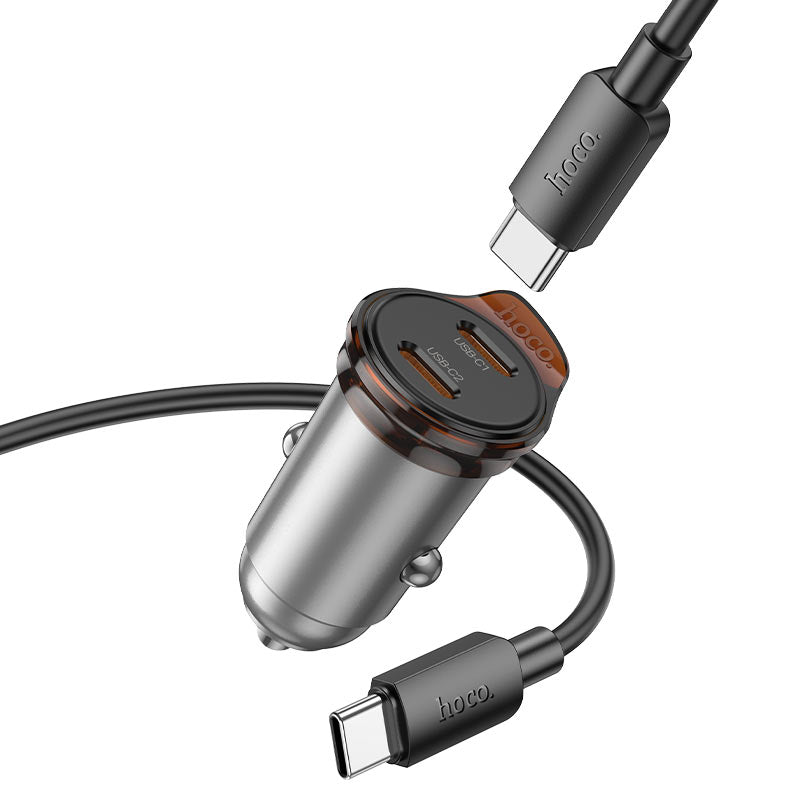 HOCO NZ16B Rigorous 45W Fast Car Charger Cable Set - Saif Al Najmi KwCar ChargersHocoSaif Al Najmi KwHOCO NZ16B Rigorous 45W Fast Car Charger Cable Set