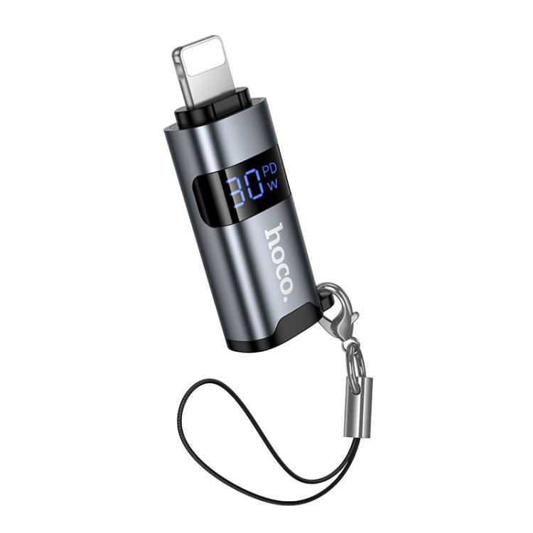 hoco UA44 8 Pin Male to Type - C Female Screen Display Mini Adapter(Metal Gray) - Saif Al Najmi KwOTG / ConnectorsHocoSaif Al Najmi Kwhoco UA44 8 Pin Male to Type - C Female Screen Display Mini Adapter(Metal Gray)