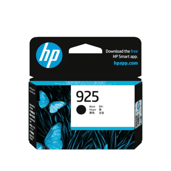 HP 925 Black Original Ink Cartridge - 500 Pages / Black / Ink Cartridge