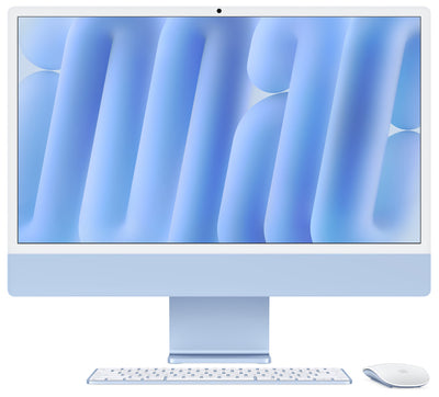 Apple iMac - 24" Standard Glass / M4 / 10-Core CPU / 10-Core GPU / 16 Core Neural Engine / 24GB RAM / 1TB SSD / Arb/Eng / Blue / 1YW