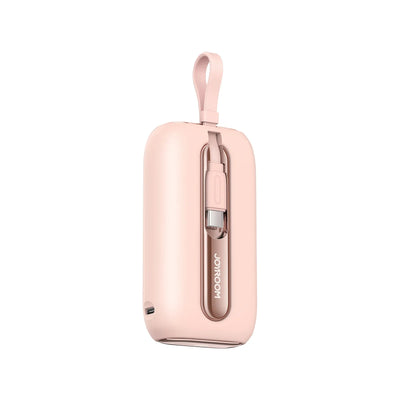 Joyroom JR - L012 10000mAh Mini Power Bank with Dual Cables – 22.5W Fast Charging - Saif Al Najmi KwPower BanksJOYROOMSaif Al Najmi KwPinkJoyroom JR - L012 10000mAh Mini Power Bank with Dual Cables – 22.5W Fast Charging