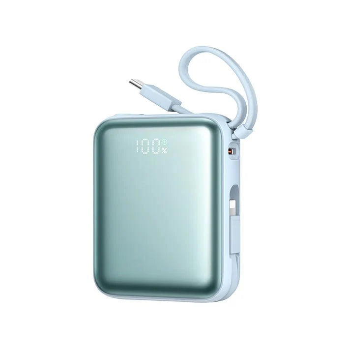 Joyroom JR - PBF27 10000mAh Mini Power Bank – 22.5W Fast Charging, Built - in Dual Cables - Saif Al Najmi KwPower BanksJOYROOMSaif Al Najmi KwBlueJoyroom JR - PBF27 10000mAh Mini Power Bank – 22.5W Fast Charging, Built - in Dual Cables