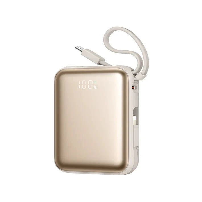Joyroom JR - PBF27 10000mAh Mini Power Bank – 22.5W Fast Charging, Built - in Dual Cables - Saif Al Najmi KwPower BanksJOYROOMSaif Al Najmi Kwdesert titaniumJoyroom JR - PBF27 10000mAh Mini Power Bank – 22.5W Fast Charging, Built - in Dual Cables