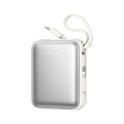 Joyroom JR - PBF27 10000mAh Mini Power Bank – 22.5W Fast Charging, Built - in Dual Cables - Saif Al Najmi KwPower BanksJOYROOMSaif Al Najmi KwSilverJoyroom JR - PBF27 10000mAh Mini Power Bank – 22.5W Fast Charging, Built - in Dual Cables