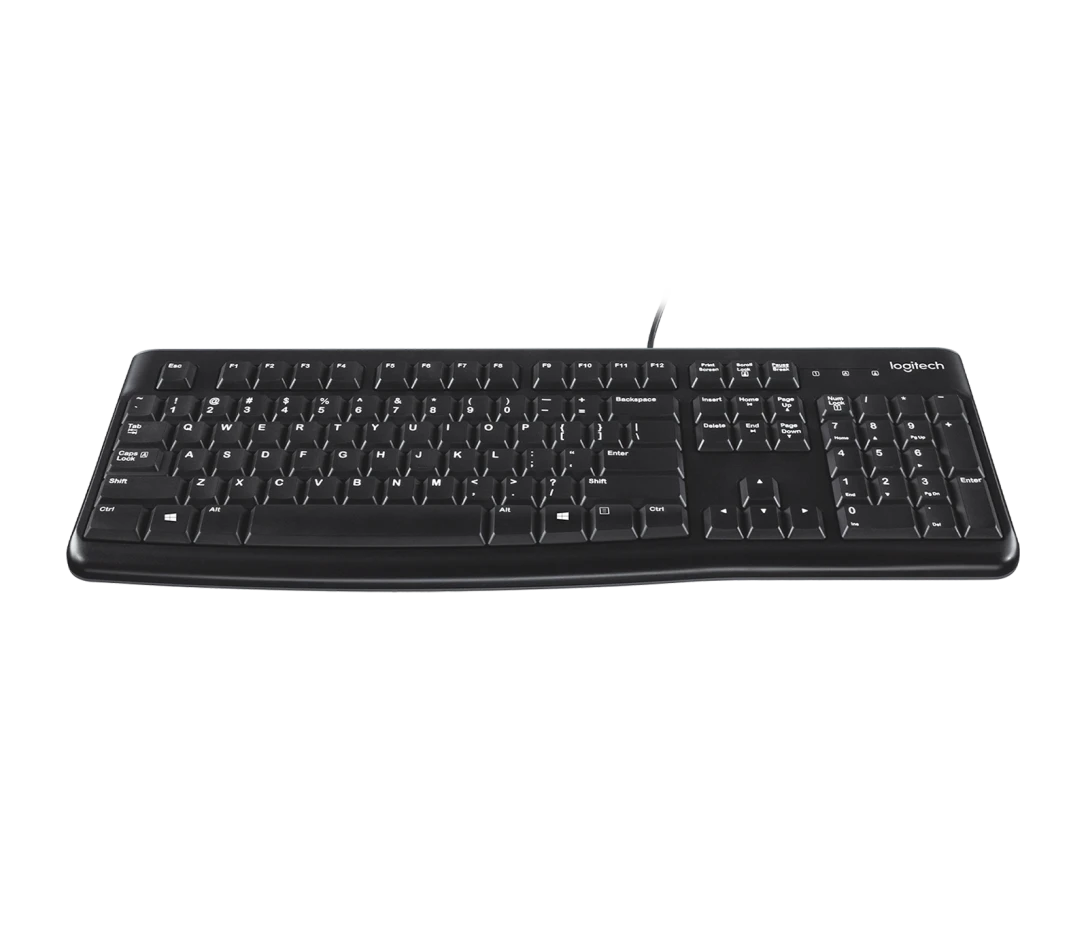 Logitech K120 - Wired / USB 2.0 / Arb/Eng / Black - Keyboard