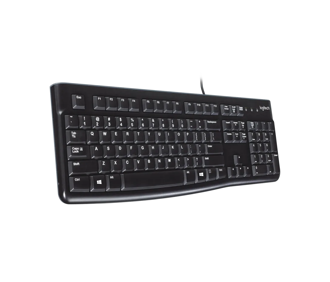 Logitech K120 - Wired / USB 2.0 / Arb/Eng / Black - Keyboard