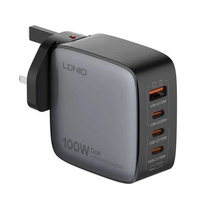 LDNIO Q408 100W GaN Super Fast Charger - Saif Al Najmi KwChargersLDNIOSaif Al Najmi KwBlackLDNIO Q408 100W GaN Super Fast Charger