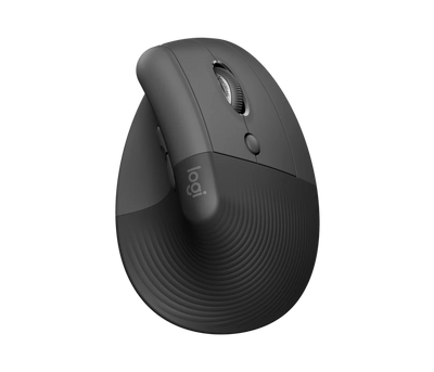 Logitech Lift Vertical Ergonomic Wireless & bluetooth Mouse - Graphite