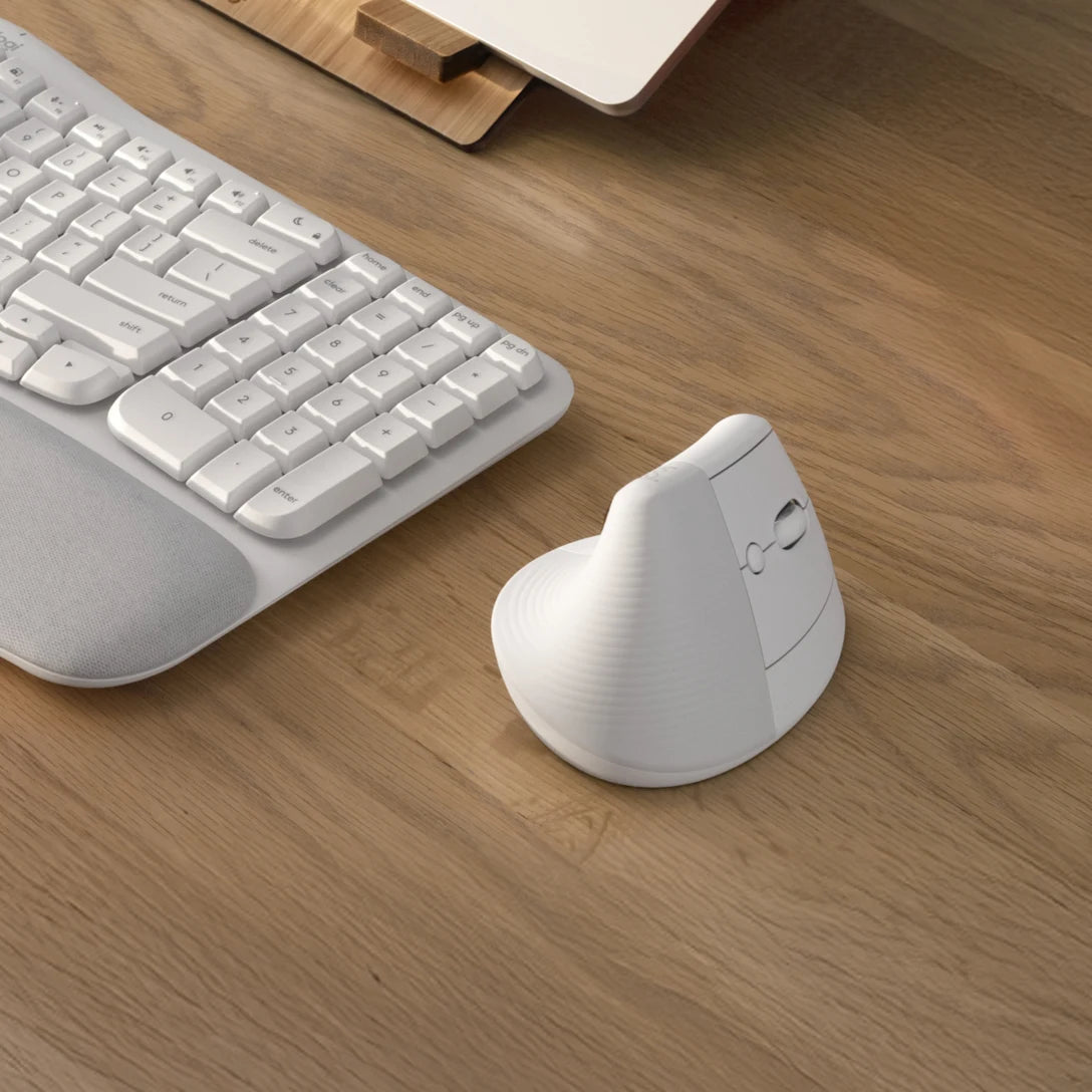 Logitech Lift Bluetooth Vertical Ergonomic Mouse - Off-White