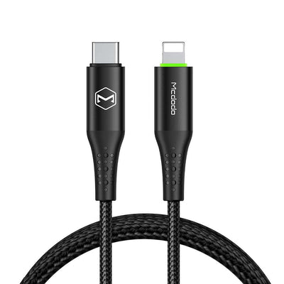 Mcdodo CA-7361 Lightning to Type-C PD Cable – 36W Fast Charging with Auto Power-Off (1.8m)