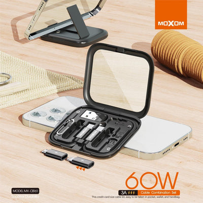 Moxom MX - CB161 Superior Durability Cable Multiple 3A 60W PD Type C Micro Iphone USB Combination Set Adapter CB161 - Saif Al Najmi KwData CablesMOXOMSaif Al Najmi KwMoxom MX - CB161 Superior Durability Cable Multiple 3A 60W PD Type C Micro Iphone USB Combination Set Adapter CB161 - Saif Al Najmi Kw