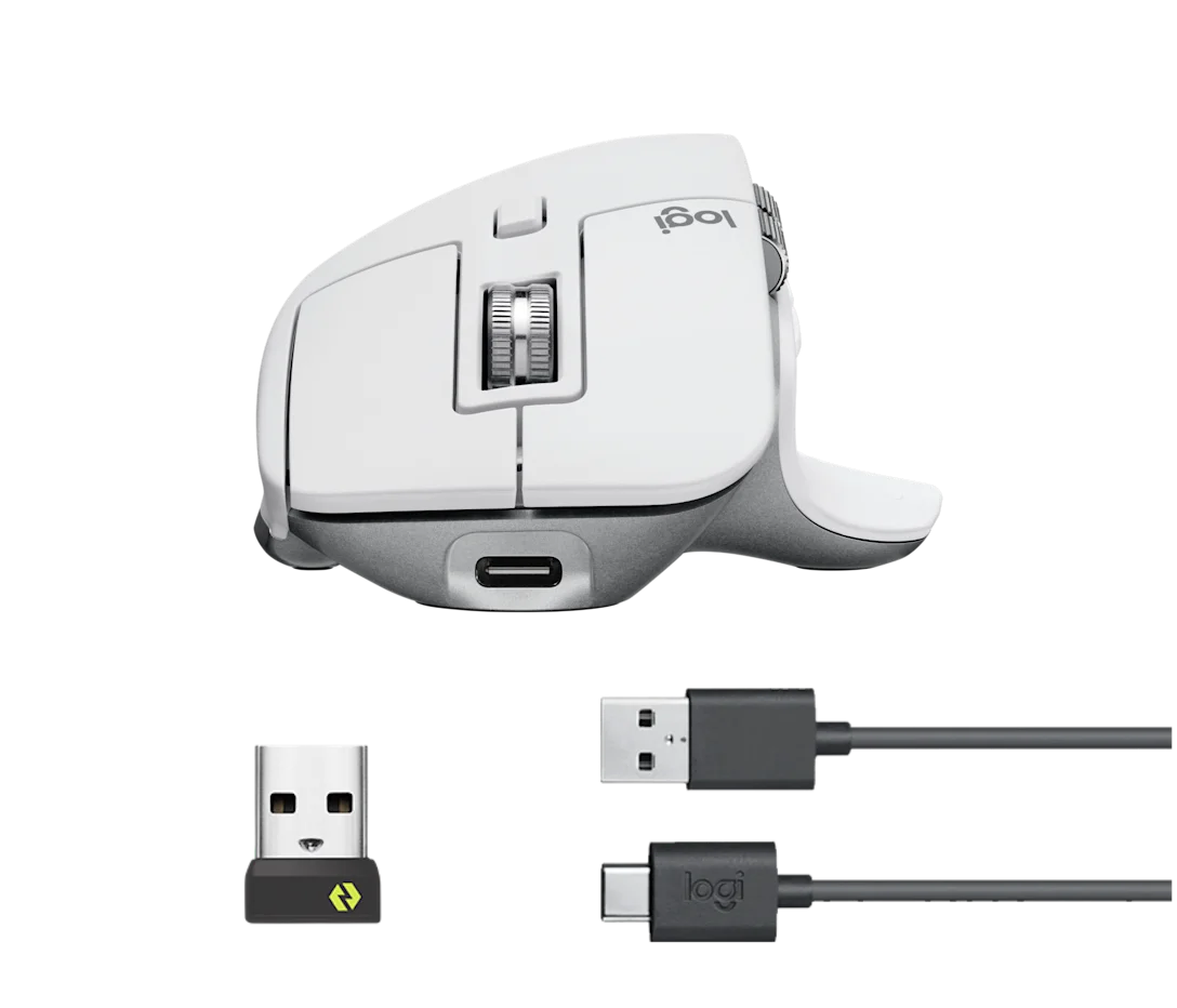 Logitech MX Master 3S Advanced Performance Wireless Mouse - Pale Grey