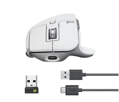 Logitech MX Master 3S Advanced Performance Wireless Mouse - Pale Grey