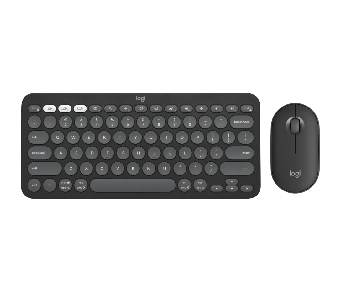 Logitech Pebble 2 Keyboard Mouse Combo - Tonal Graphite (Eng/Arb)