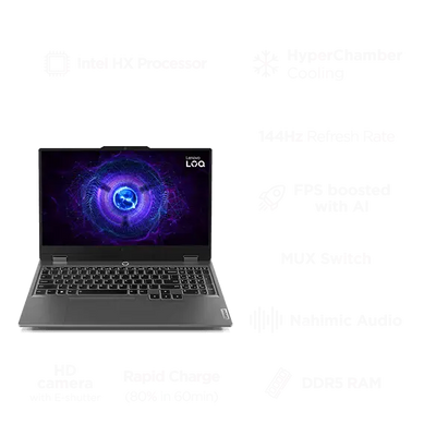 Lenovo LOQ - 15.6" FHD / RTX 4050 6GB VGA / i7 / 16GB / 512GB (NVMe M.2 SSD) / Luna Grey