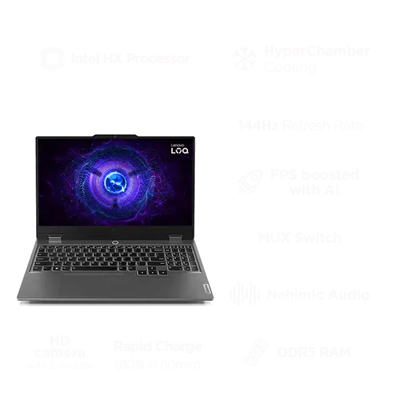 Lenovo LOQ - 15.6" FHD / RTX 4050 6GB VGA / i7 / 16GB / 512GB (NVMe M.2 SSD) / Luna Grey