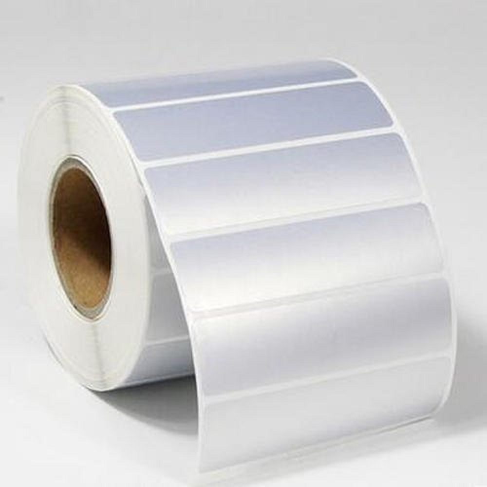 Silver Polyester labels 75mm x 50mm