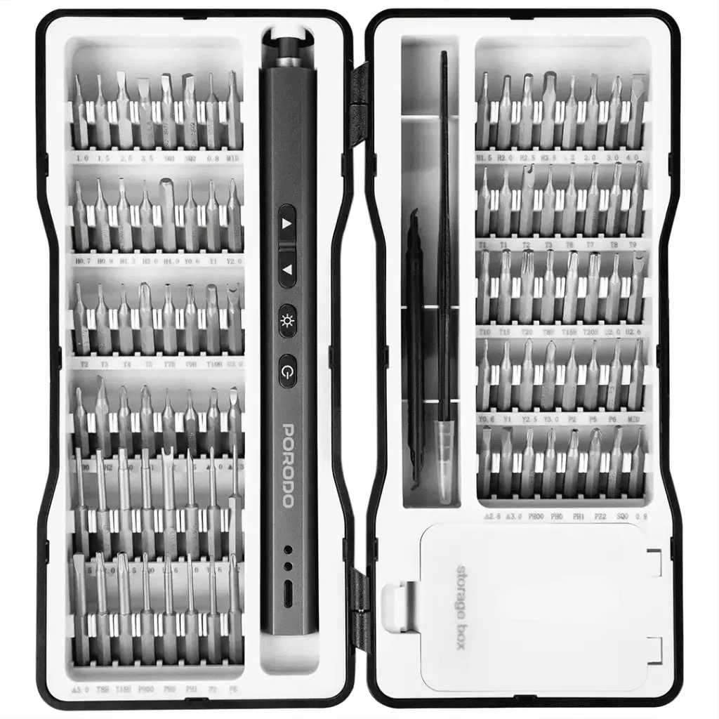 Porodo TechFix 97 - In - 1 Electric Precision Screwdriver Kit Black - Saif Al Najmi KwTOOLKITPorodoSaif Al Najmi KwPorodo TechFix 97 - In - 1 Electric Precision Screwdriver Kit Black