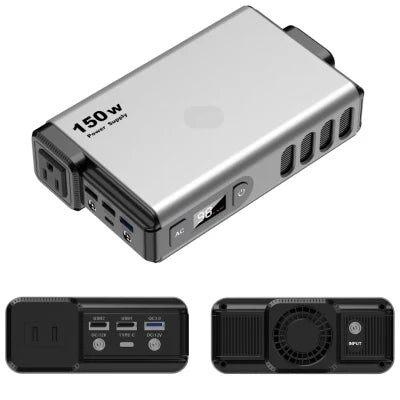 Powerology Mini Power Station With AC - USB / Type-C / DC Input / Output - Gray