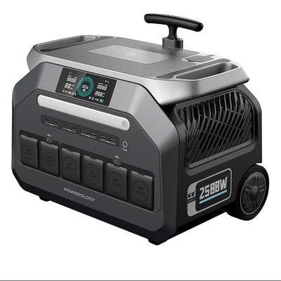 Powerology Portable Power Station Trolley Power Generator 2500W (640000mAh)