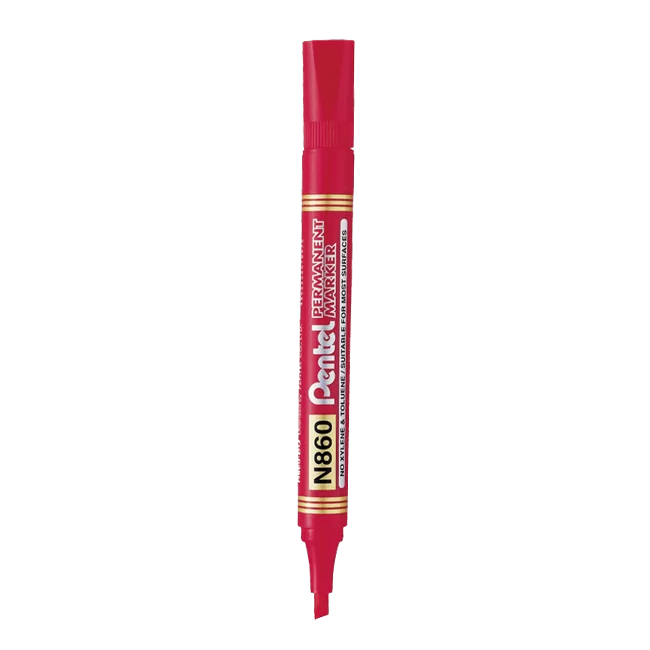 Pentel-N860-Permanent-Marker-Chisel-4.5Mm-Blue/Black