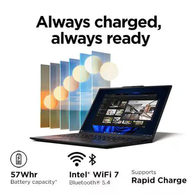 Lenovo ThinkPad X1 Carbon Gen 13 Aura Edition Copilot+ PC - 14" WUXGA Multi-Touch / Ultra 7 258V / 32GB / 1TB (NVMe M.2 SSD) / AI Boost Up to 47 TOPS / Win 11 Pro / 3YW / Arabic/English / Black - Laptop