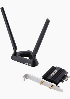 ASUS (PCE-AX58BT) AX3000 Dual Band PCI-E Wi-Fi 6 Adapter with 2 External Antennas - 5GHz (2402 Mbps) / PCI-E