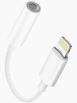 محول من منفذ Apple Lightning إلى مقبس سماعة رأس 3.5 ملم - أبيض