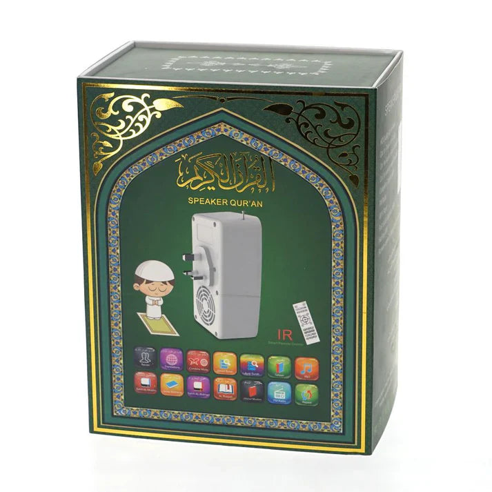Equantu SQ-669 Smart Wall Plug Quran Speaker with Remote – Wireless Quran Recitation & Audio System
