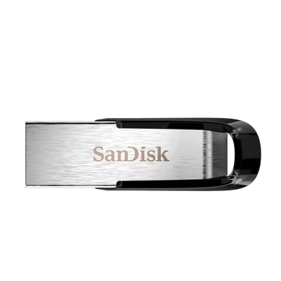 SanDisk Ultra Flair Flash Drive - 512GB / Up to 150 MB/s / USB 3.0 / Black and Silver